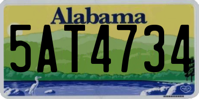 AL license plate 5AT4734