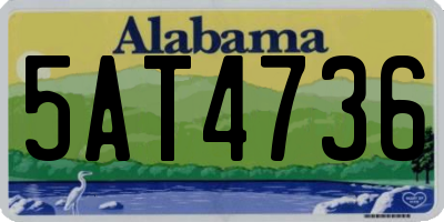 AL license plate 5AT4736