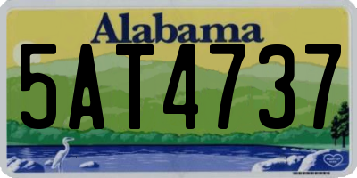 AL license plate 5AT4737