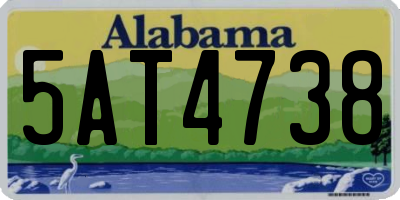 AL license plate 5AT4738