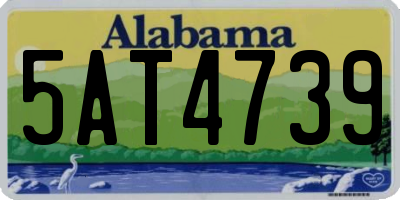 AL license plate 5AT4739