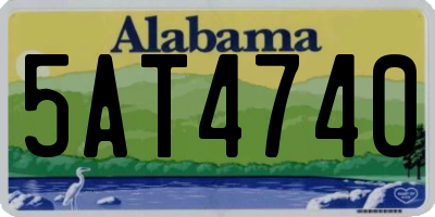 AL license plate 5AT4740