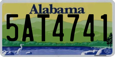 AL license plate 5AT4741