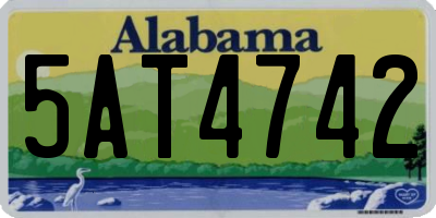 AL license plate 5AT4742