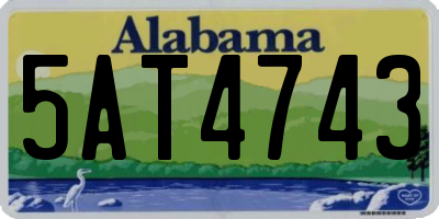 AL license plate 5AT4743