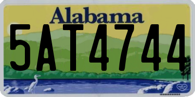 AL license plate 5AT4744