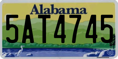 AL license plate 5AT4745