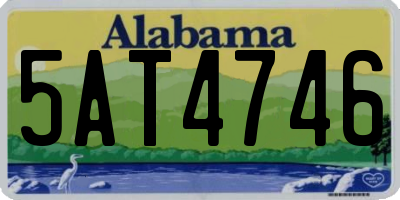 AL license plate 5AT4746