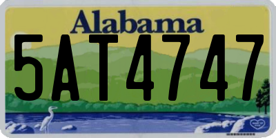 AL license plate 5AT4747