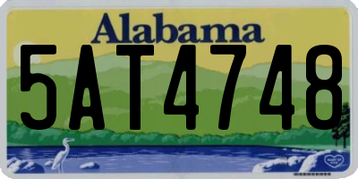 AL license plate 5AT4748
