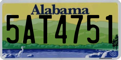 AL license plate 5AT4751
