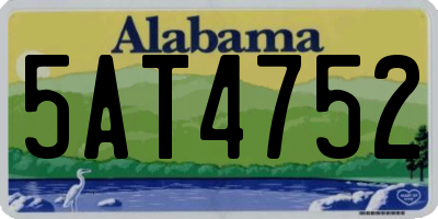 AL license plate 5AT4752