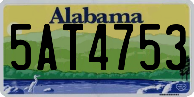 AL license plate 5AT4753