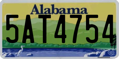 AL license plate 5AT4754