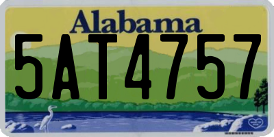 AL license plate 5AT4757