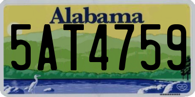 AL license plate 5AT4759