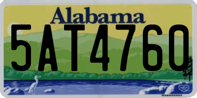 AL license plate 5AT4760