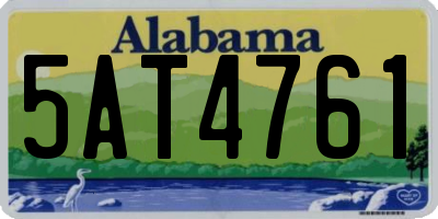 AL license plate 5AT4761