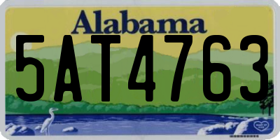 AL license plate 5AT4763