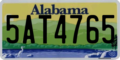 AL license plate 5AT4765