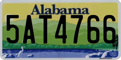 AL license plate 5AT4766