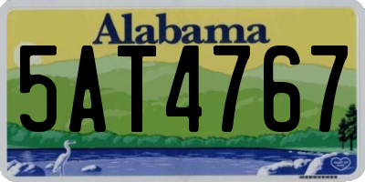 AL license plate 5AT4767