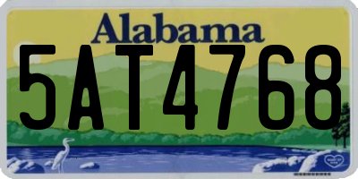 AL license plate 5AT4768