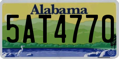 AL license plate 5AT4770