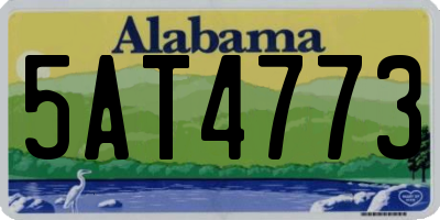 AL license plate 5AT4773