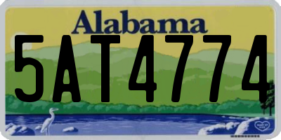 AL license plate 5AT4774