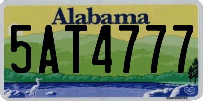 AL license plate 5AT4777