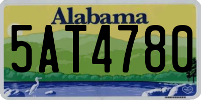 AL license plate 5AT4780