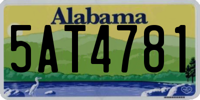 AL license plate 5AT4781