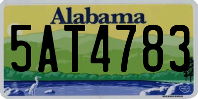 AL license plate 5AT4783