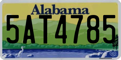 AL license plate 5AT4785