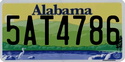 AL license plate 5AT4786