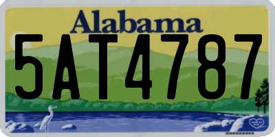 AL license plate 5AT4787