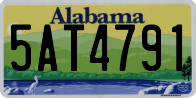 AL license plate 5AT4791