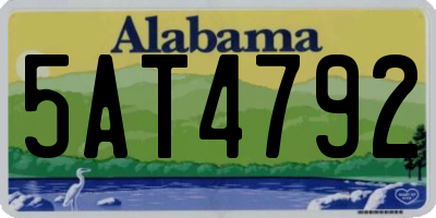 AL license plate 5AT4792