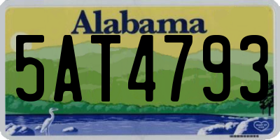 AL license plate 5AT4793