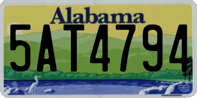 AL license plate 5AT4794