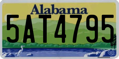 AL license plate 5AT4795