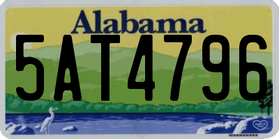 AL license plate 5AT4796