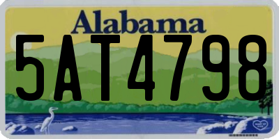 AL license plate 5AT4798