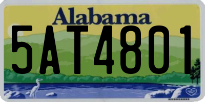 AL license plate 5AT4801