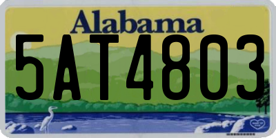 AL license plate 5AT4803