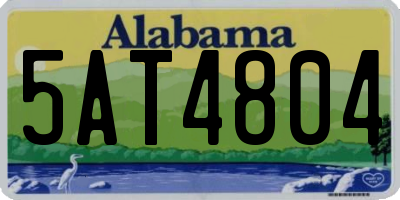 AL license plate 5AT4804