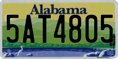 AL license plate 5AT4805