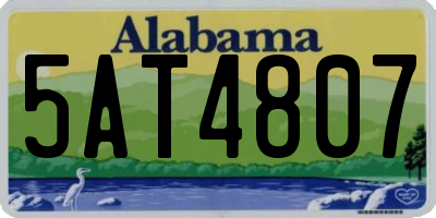 AL license plate 5AT4807