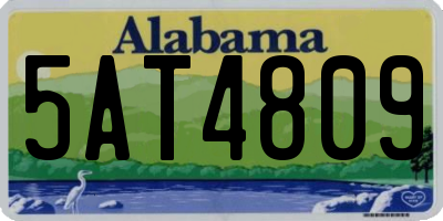 AL license plate 5AT4809